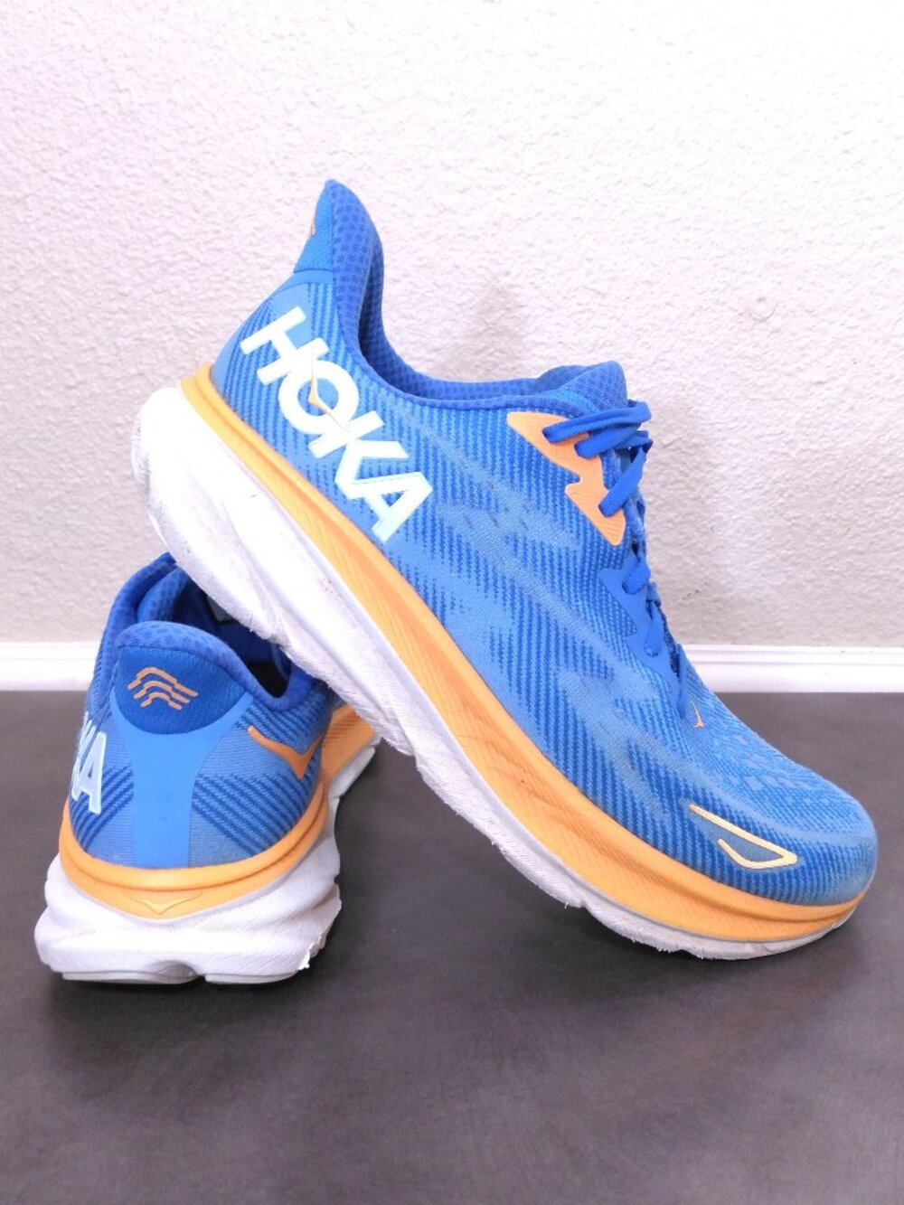 HOKA Clifton 9 Shoes Mens SIZE 14 Coastal Sky ALL ABOARD 1127895 CSAA Running